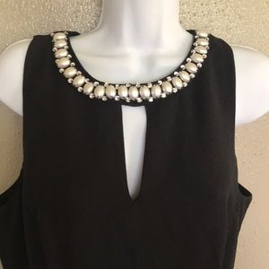 CLOSET CLOSING Size 14 pearl/stone neck dress